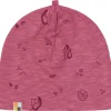 loud + proud Beanie aus Slub Jersey mit Druck Rouge Discount