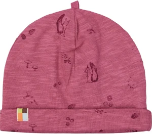 loud + proud Beanie aus Slub Jersey mit Druck Rouge Discount