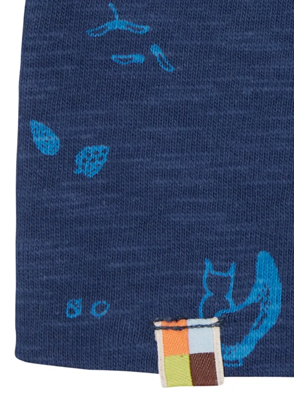 loud + proud Beanie aus Slub Jersey mit Druck Ultramarine Sale