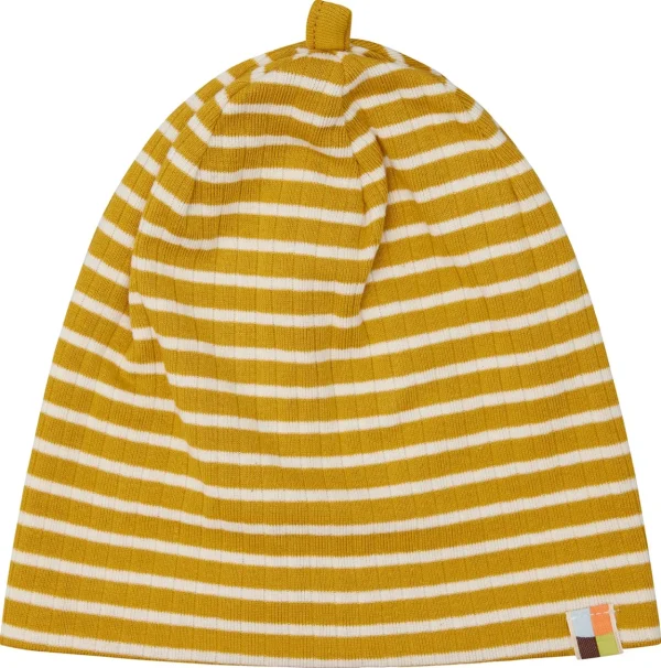 loud + proud Beanie gestreift mit Rippe Curry New