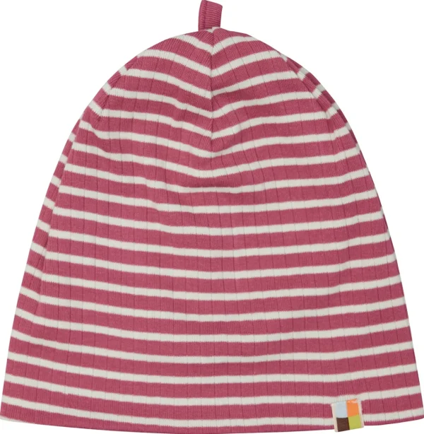 loud + proud Beanie gestreift mit Rippe Rouge Hot