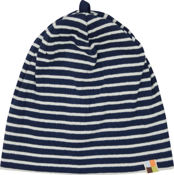 loud + proud Beanie gestreift mit Rippe Ultramarine Outlet