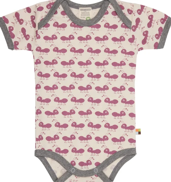 loud + proud Body Kurzarm mit Druck Ameisen Grape Hot