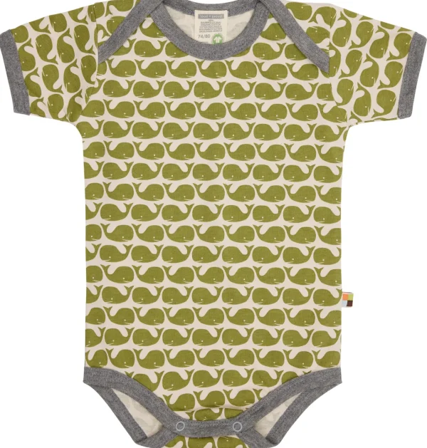 loud + proud Body Kurzarm mit Druck Wale Moos Sale