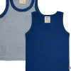 loud + proud Doppelpack Unterhemden aus Feinripp Ultramarine Clearance