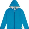 loud + proud Jacke aus Baumwoll-Fleece Azur Best