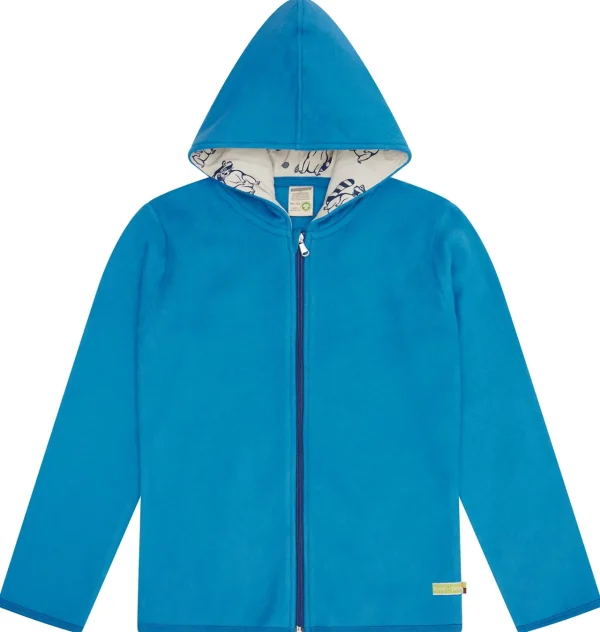 loud + proud Jacke aus Baumwoll-Fleece Azur Best