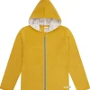 loud + proud Jacke aus Baumwoll-Fleece Curry Online