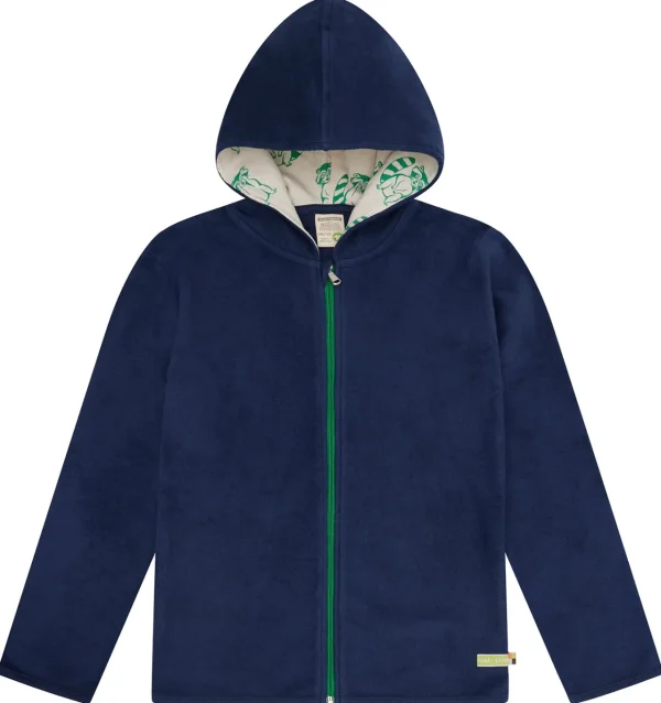 loud + proud Jacke aus Baumwoll-Fleece Ultramarine Best