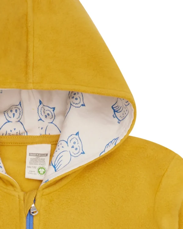 loud + proud Jacke aus Baumwoll-Fleece Curry Online