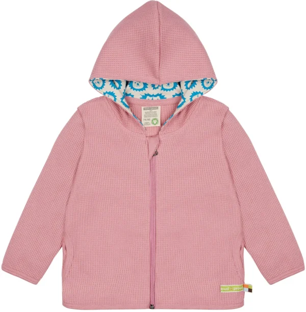 loud + proud Kapuzenjacke in Waffelstruktur Sorbet Best