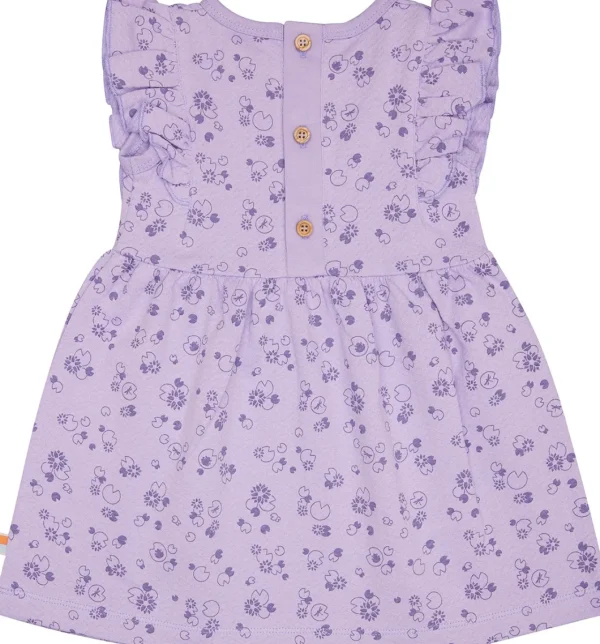 loud + proud Kleid aus Musseline Jersey mit Druck Lilac Best