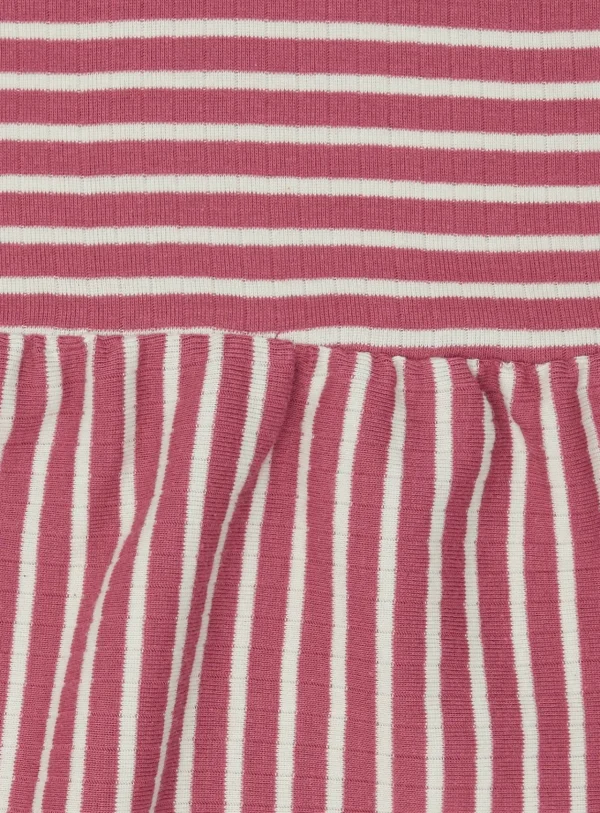 loud + proud Kleid langarm gestreift mit Rippe Rouge Best