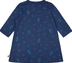 loud + proud Kleid Slub Jersey mit Druck Ultramarine Fashion