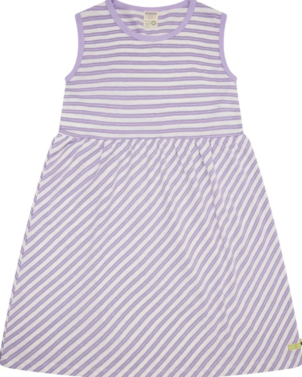 loud + proud Kleid Streifen mit Leinen Lilac Sale