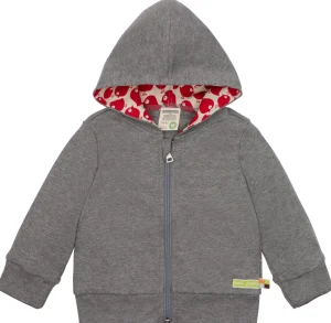 loud + proud Leichte Kapuzenjacke aus Interlock Grey Best