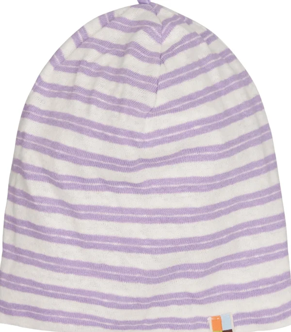 loud + proud Mütze Streifen mit Leinen Lilac Fashion