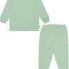 loud + proud Schlafanzug Uni aus Feinripp Pistacchio Fashion
