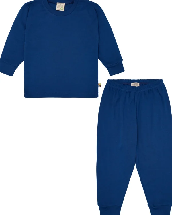 loud + proud Schlafanzug Uni aus Feinripp Ultramarine New
