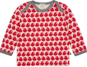 loud + proud Shirt Langarm mit Druck Vögel Tomato Best