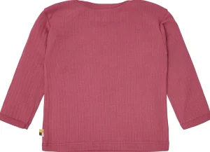 loud + proud Shirt langarm Uni mit Rippe Rouge Outlet