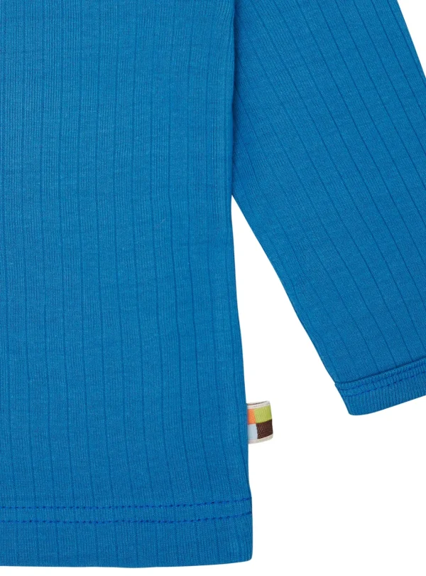 loud + proud Shirt langarm Uni mit Rippe Azur Clearance