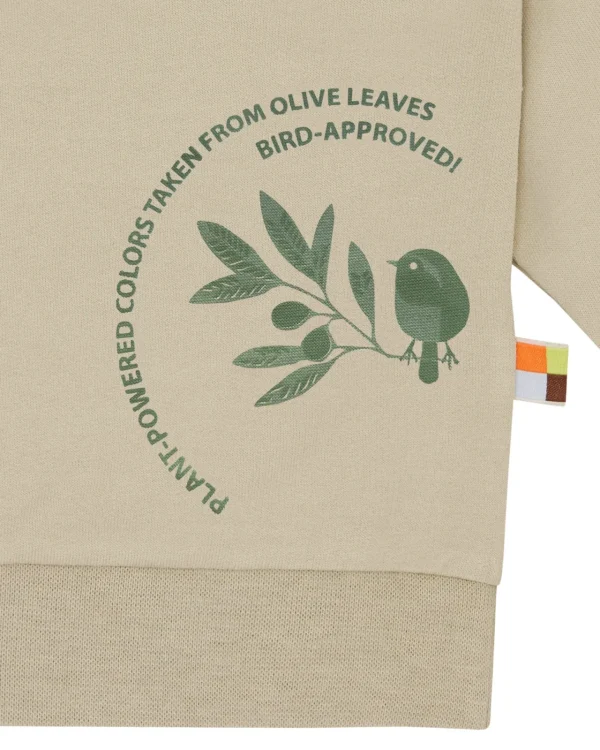 loud + proud Sweatshirt mit Pflanzenfarben gefärbt Olive Clearance