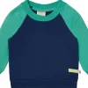 loud + proud Sweatshirt mit Raglanärmeln Ultramarine/Plant Hot