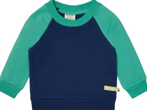 loud + proud Sweatshirt mit Raglanärmeln Ultramarine/Plant Hot