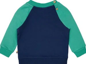 loud + proud Sweatshirt mit Raglanärmeln Ultramarine/Plant Hot