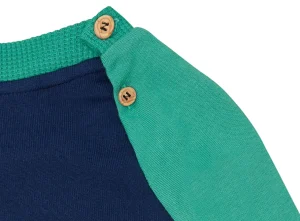 loud + proud Sweatshirt mit Raglanärmeln Ultramarine/Plant Hot