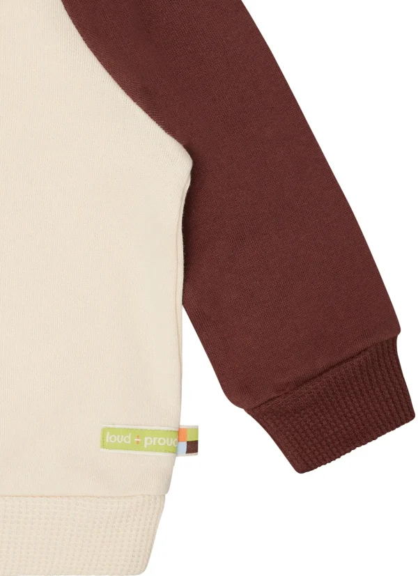 loud + proud Sweatshirt mit Raglanärmeln Vanilla/Wood Clearance