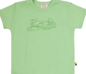 loud + proud T-Shirt Derby Rib mit Druck Opal Clearance