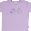 loud + proud T-Shirt Derby Rib mit Druck Lilac Outlet