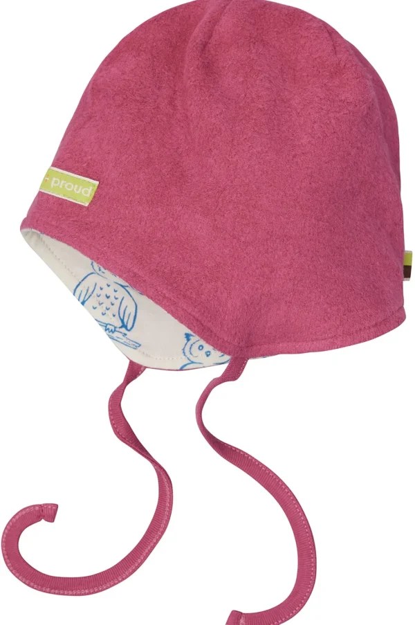 loud + proud Wendemütze aus Baumwoll-Fleece Rouge Outlet