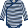 loud + proud Wickelbody langarm gestreift mit Rippe Ultramarine New