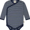 loud + proud Wickelbody langarm gestreift mit Rippe Ultramarine New