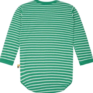 loud + proud Wickelbody langarm gestreift mit Rippe Plant Fashion