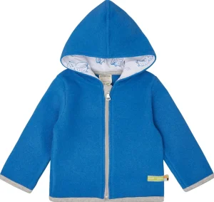 loud + proud Wollfleece-Jacke mit Kapuze Azur Best
