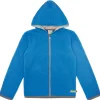loud + proud Wollfleece-Jacke mit Kapuze Azur Clearance