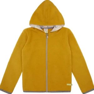loud + proud Wollfleece-Jacke mit Kapuze Curry Sale
