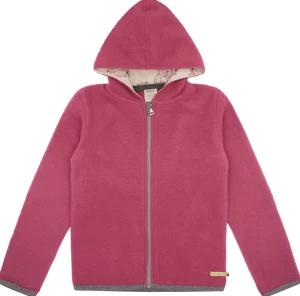 loud + proud Wollfleece-Jacke mit Kapuze Rouge Online