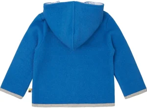 loud + proud Wollfleece-Jacke mit Kapuze Azur Best